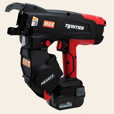 MAX Twintier RB441T Akku-Bindemaschine zum Binden von Fußbodenheizungsrohr auf Matten